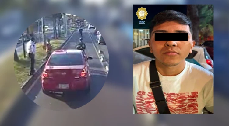 Joven fue detenido por ser quien presuntamente atropelló a oficial en carril del Metrobús.