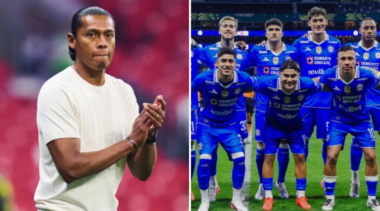 Joel Huiqui sale en la defensa de jugador de Cruz Azul