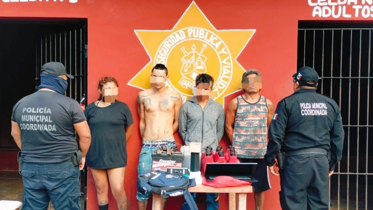 ¡Con las manos en la masa! Así fue DETENIDA una banda de presuntos ladrones en Motul