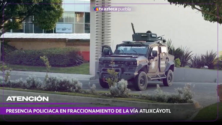 Movilización en fraccionamiento de Vía Atlixcáyotl; vecinos reportan detonaciones