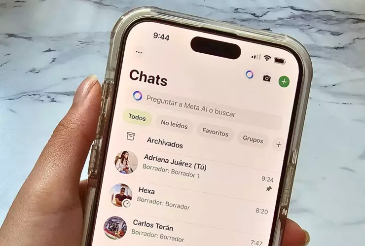 WhatsApp borrador de mensajes