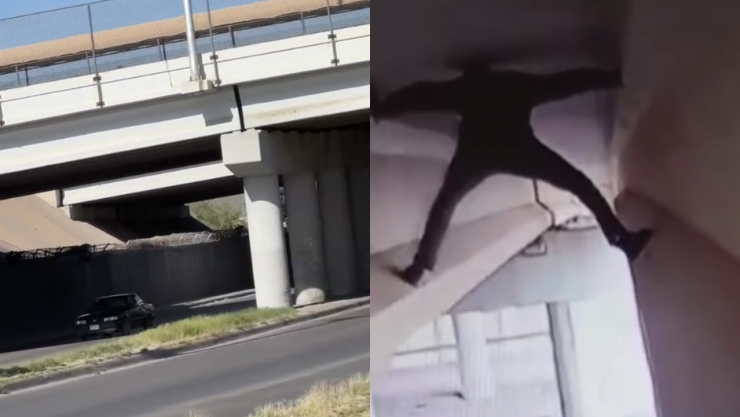 Hombre escala puente de la américas en Ciudad Juárez
