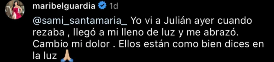 Maribel Guardia mensaje