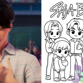 4 plantillas de Baby Saja Boys para imprimir y colorear que los fans de Kpop Demon Hunters amarán