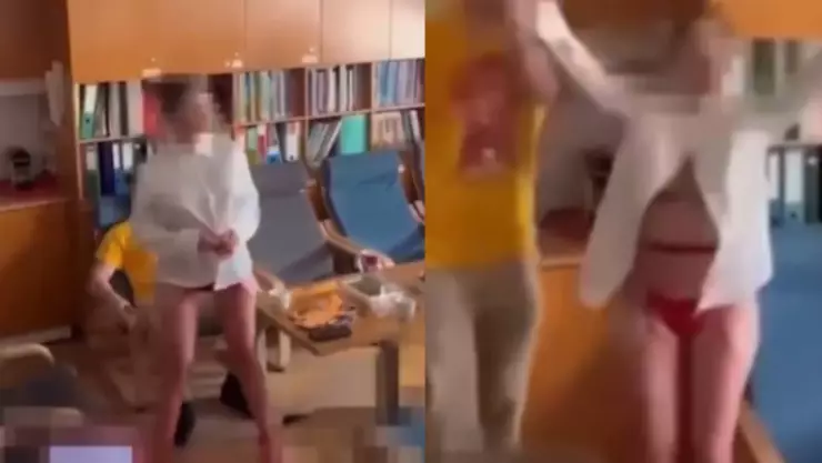 ¡VAYA polémica! Alumnos de colegio católico contratan a stripper como “profesora” (VIDEO)