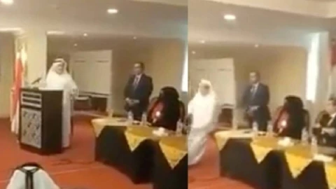 VIDEO - Diplomático árabe fallece a mitad de un discurso en el Cairo