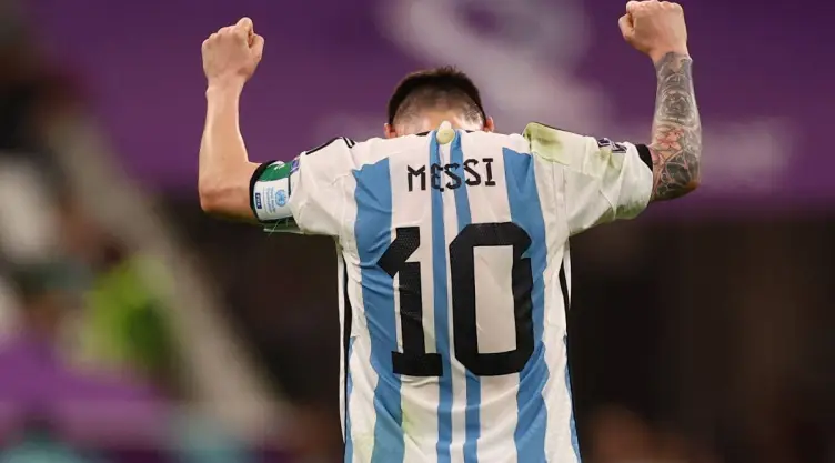 Messi festeja su gol ante México | 1-0