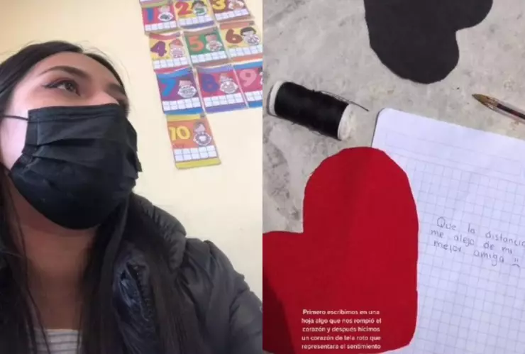 Maestra enseña a sus alumnos cómo curar un corazón roto y se viraliza