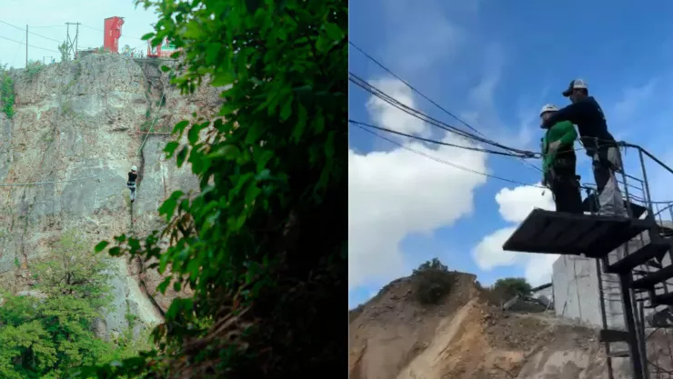 Turista cae columpio en Real de Catorce
