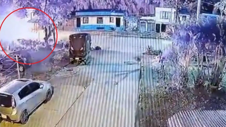 Captan explosión de un tanque de gas en vivienda