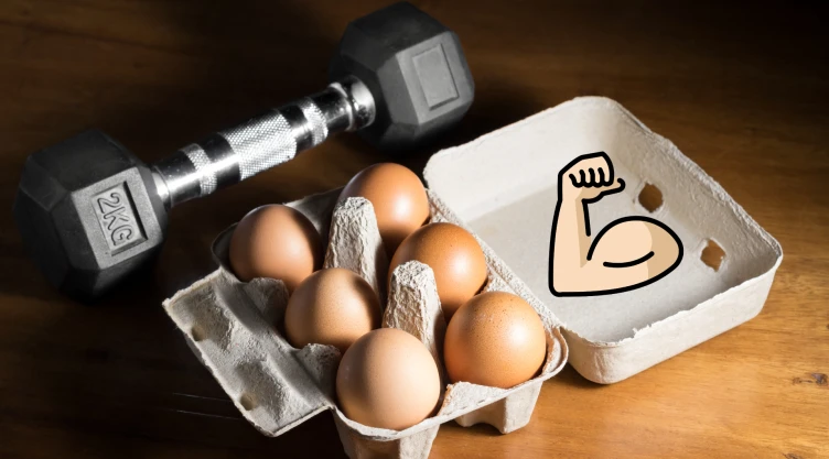 El huevo es una fuente importante de proteína para el desarrollo de la masa muscular