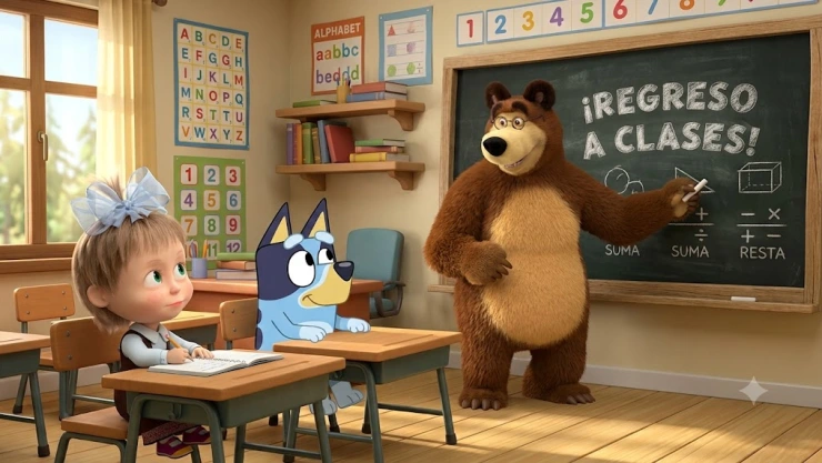 3 capítulos de ‘Masha y el Oso’ y ‘Bluey’ ideales para que los niños regresen a clases con entusiasmo