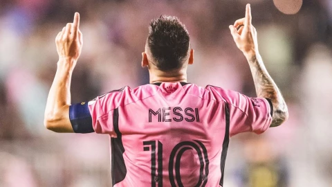 Lionel Messi celebra un gol para el Inter Miami