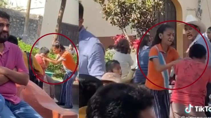 mujer golpea a su hijo menor en centro de yecapixtla morelos