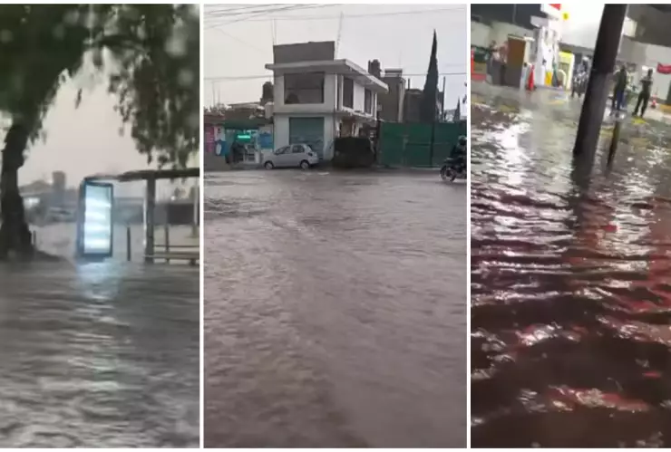 Inundaciones por fuertes lluvias en Edomex