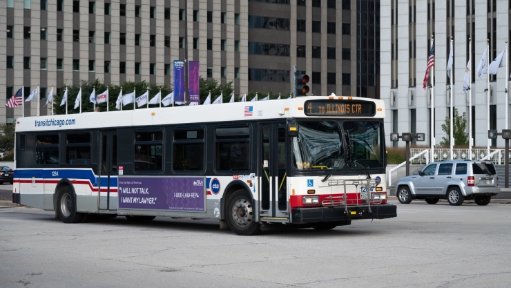 Autobús en las calles de Chicago
