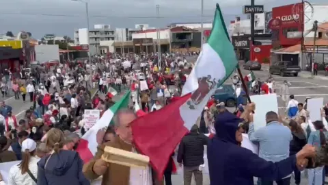 Marcha por la democracia en Veracruz