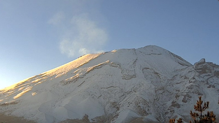 volcán popocatépetl nieve hoy