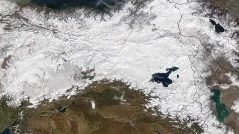 NASA foto territorio masa de aire frio