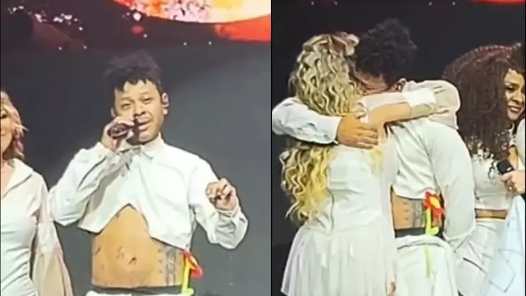 Kalimba llora en concierto.