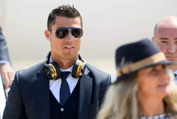 Llegada de Cristiano Ronaldo al aeropuerto