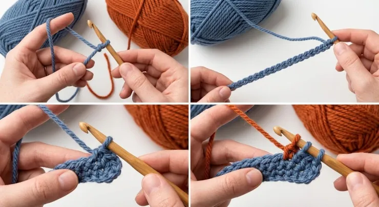 Crochet dos colores