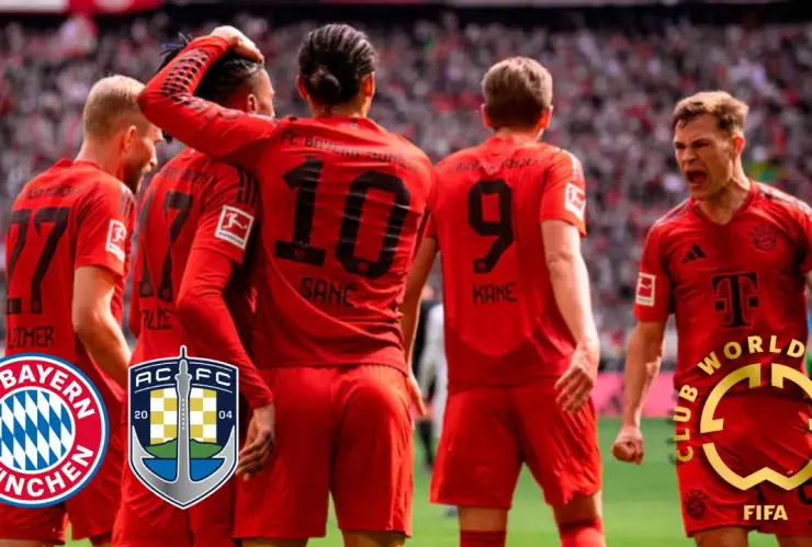 jugadores del bayern celebrando un gol