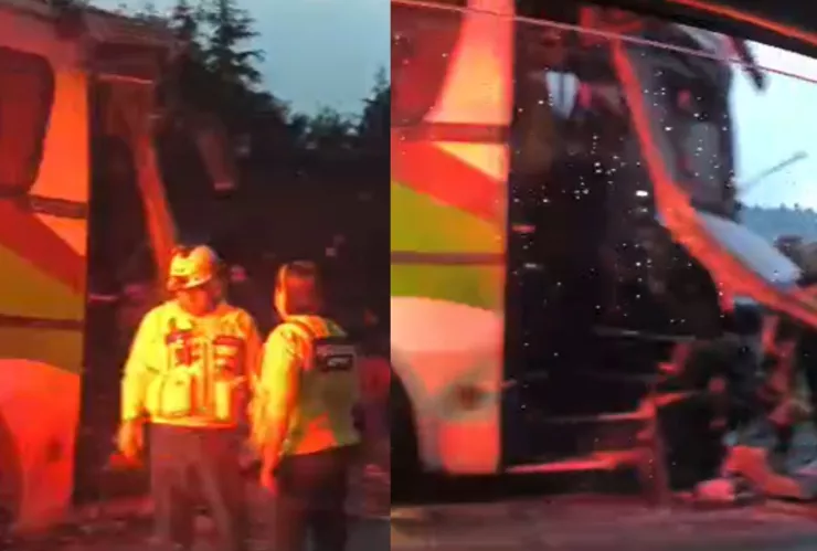 Conductor de autobús murió tras carambola en la autopista México-Puebla hoy: Tráfico paralizado y decenas de heridos