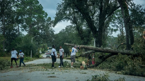Destrozos del huracán Beryl en Estados Unidos