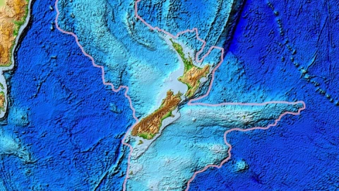 Zealandia bajo el océano Pacífico
