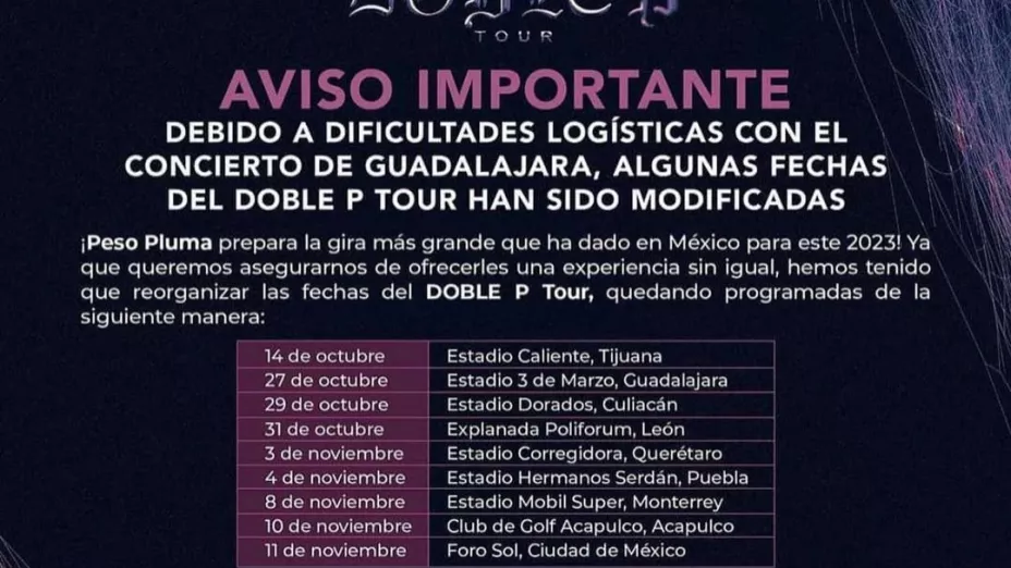 Peso Pluma Doble P Tour