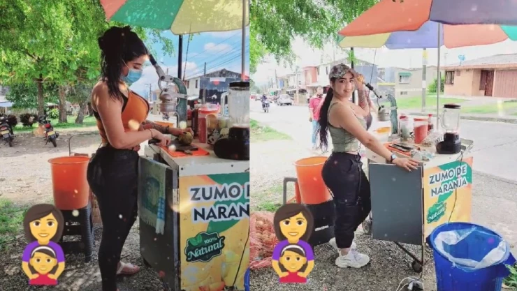 Vendedora de jugos enamora a internautas.