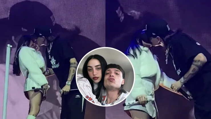Peso Pluma y Nicki Nicole se besan
