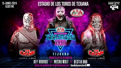 Luchas de la Triplemanía XXXII en Tijuana 15 de junio