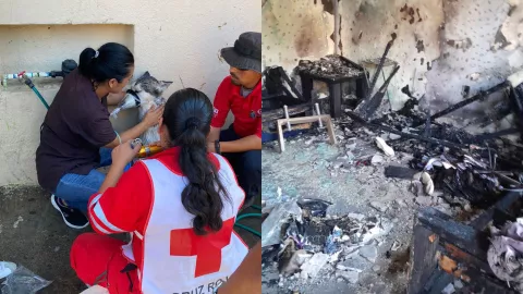 Incendio en la colonia Olímpica en Mazatlán