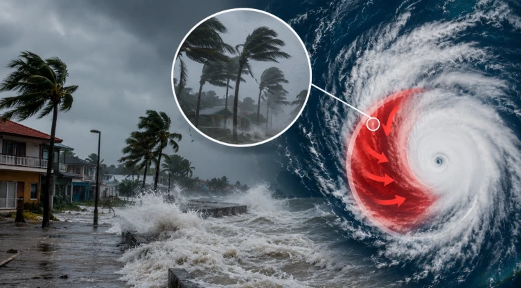 Ni el ojo ni las lluvias: Esta es la parte más violenta y destructiva de un huracán