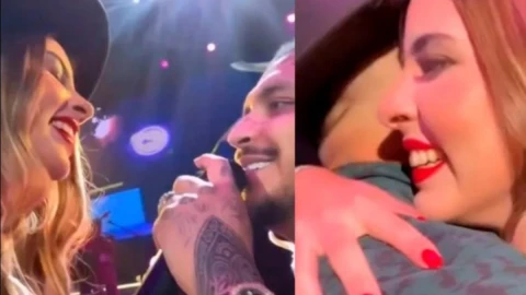 Christian Nodal le canta a fan parecida a Belinda