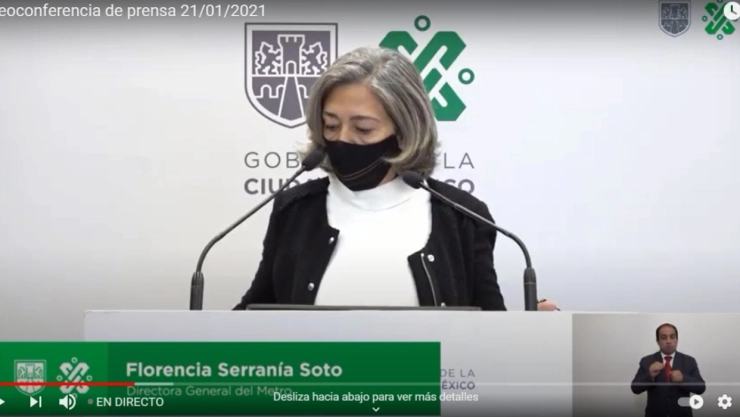 Florencia Serranía Soto, directora del Sistema de Transporte Público Metro, dijo que iniciaron los trabajos de desasolve. 