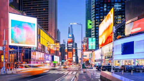 la vibrante ciudad neyorkina en las calles de Manhattan