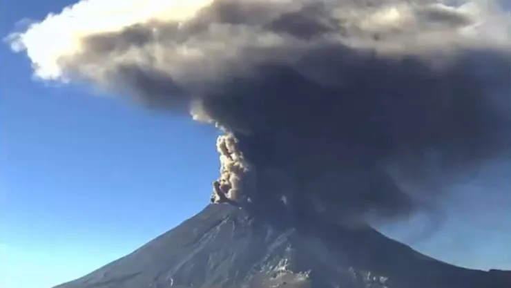 Explosión del volcán Popocatépetl hoy, ¿cómo fue?