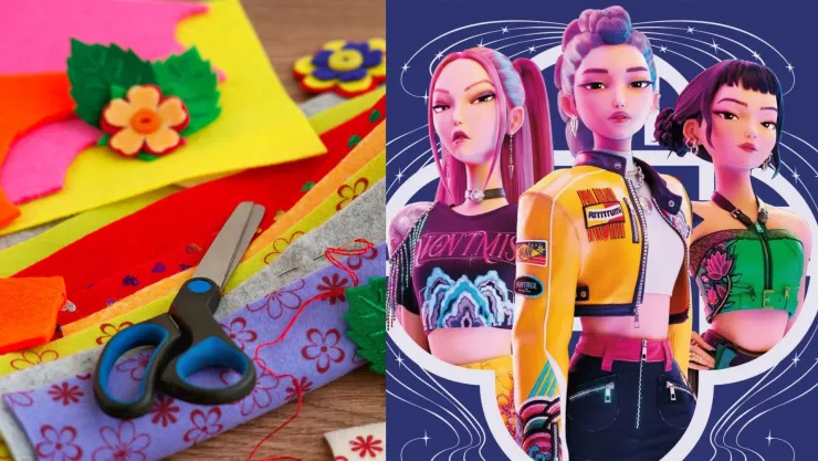 5 llaveros de KPop Demon Hunters con tela reciclada para regalar a una fan de Las Guerreras KPop