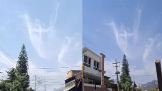 Aparece cruz en el cielo del Edomexm captan