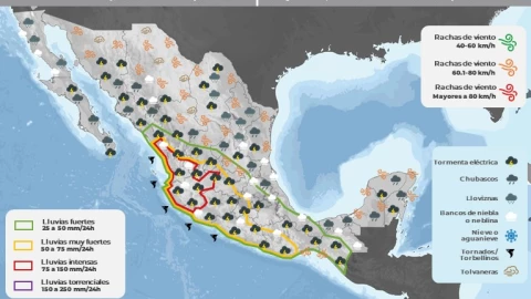 clima en México 26 de julio de 2023