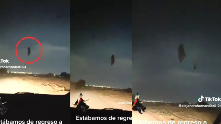 Bruja volando en León