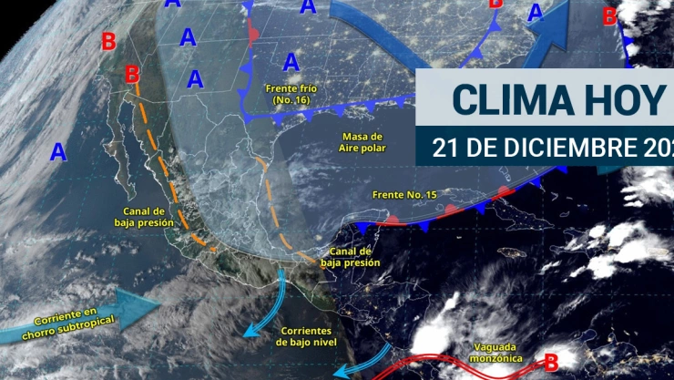 Consulta el pronóstico del clima para este sábado 21 de diciembre de 2024