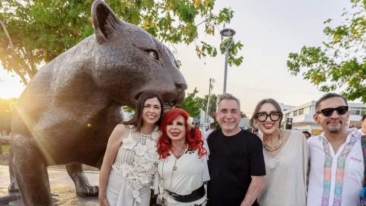 Admiten gasto millonario por jaguar de bronce en Campeche.
