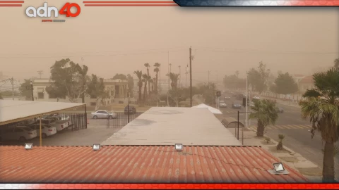 Tormenta de arena sorprende a Baja California, el cielo se oscureció 