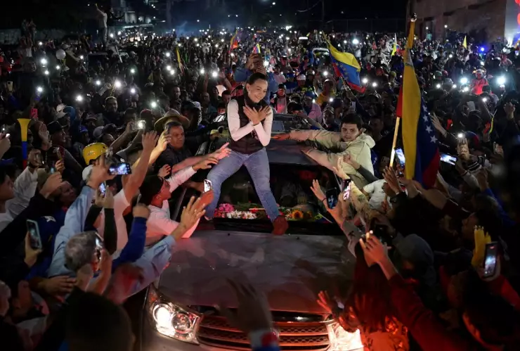 La líder venezolana y Premio Nobel de la Paz 2025, María Corina Machado