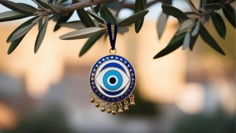 Ojo Turco: Protege contra la envidia y las malas intenciones, cuidando tu hogar y tu árbol de Navidad.