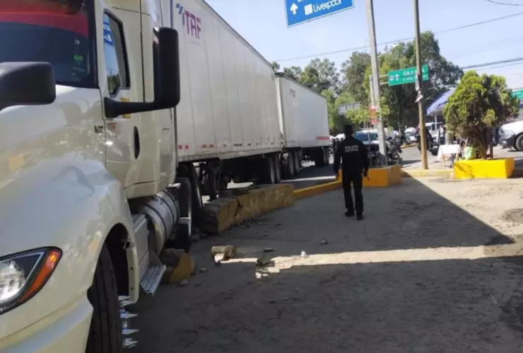 robo tráiler la maría autopista méxico-puebla hoy